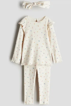 H&M 3-teiliges Baumwolljersey-Set - Beige