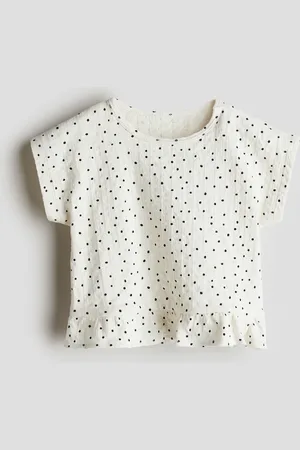 H&M Shirt mit Volant - Weiß