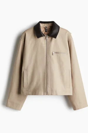 H&M Twilljacke mit beschichtetem Kragen - Beige