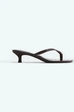 H&M Sandaletten mit Kitten-Heels - Braun
