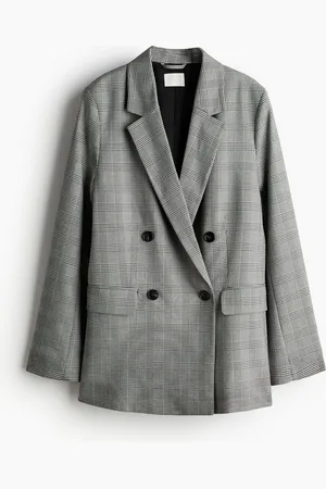 H&M Zweireihiger Blazer - Schwarz