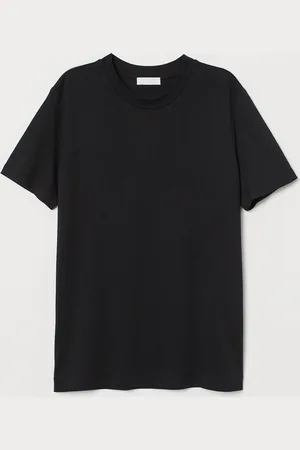 H&M T-Shirt aus Seidenmix - Schwarz