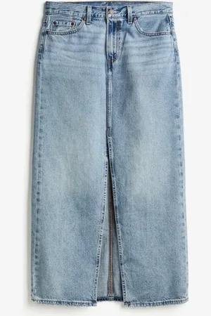 H&M Levis Ankle Column Skirt Please Hold - Blau