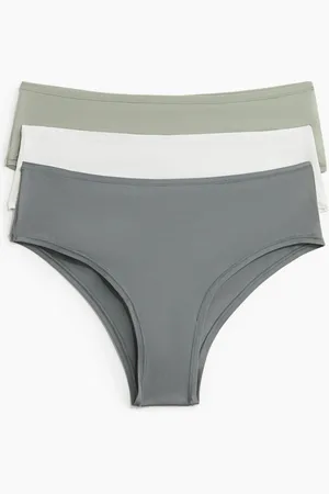 H&M 3er-Pack Hipster aus Mikrofaser - Grün