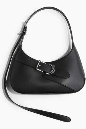 H&M Schultertasche mit Zierriegel - Schwarz