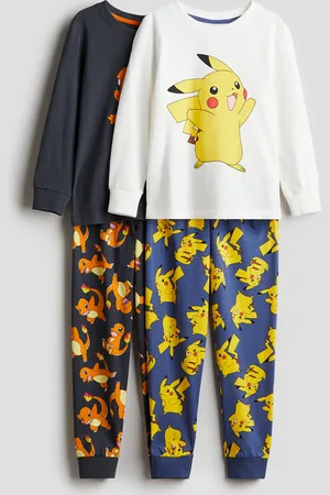 H&M 2er-Pack Baumwollschlafanzüge mit Print - Weiß