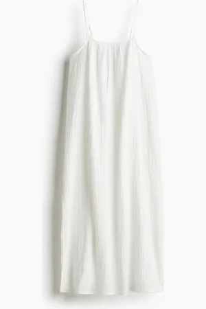 H&M Strandkleid aus Musselin - Weiß