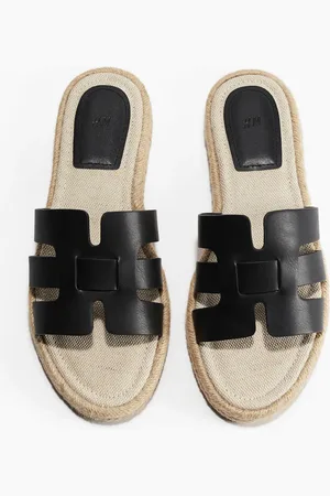 H&M Espadrille-Sandalen - Schwarz