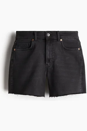 H&M Skinny High Denim Shorts - Grau