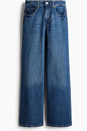 H&M Wide High Jeans - Blau