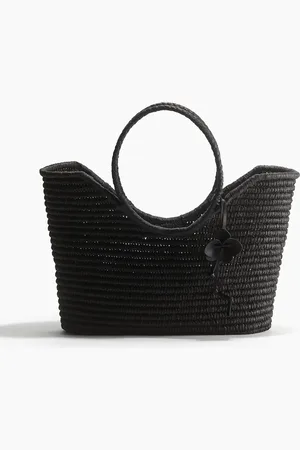 H&M Shopper aus Stroh - Schwarz