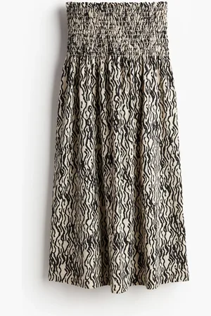 H&M Maxirock mit gesmoktem Bund - Beige