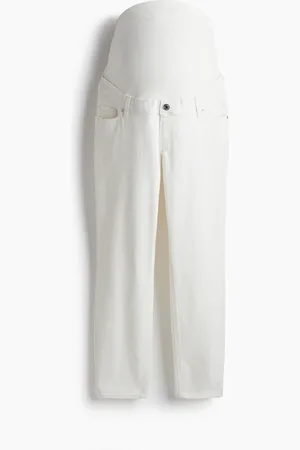 H&M MAMA Slim Ankle Jeans - Weiß