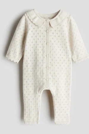 H&M Strampler aus Baumwollstrick - Beige