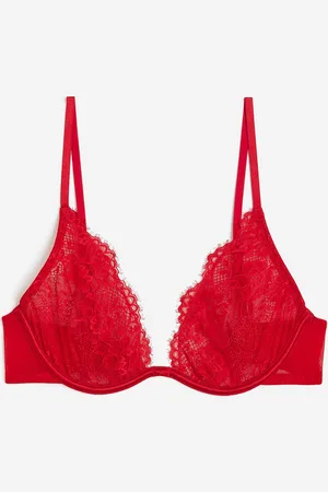 H&M Deep Plunge-BH aus Spitze - Rot