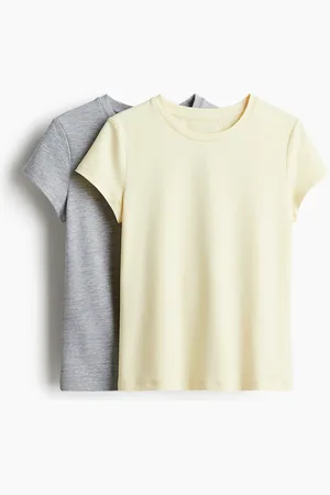 H&M 2er-Pack Sportshirts mit DryMove™ - Gelb