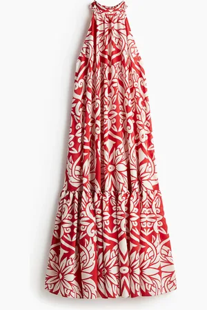 H&M Maxikleid mit Volumen - Rot