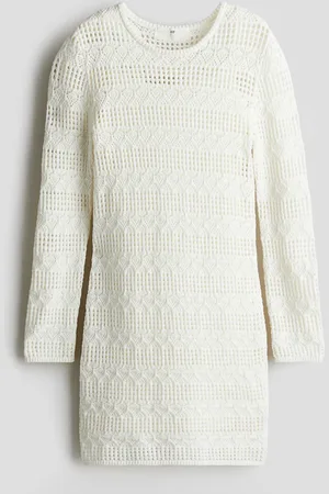 H&M Kleid im Häkellook - Weiß
