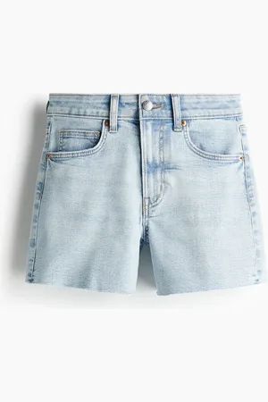H&M Skinny High Denim Shorts - Blau