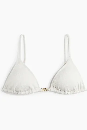 H&M Wattiertes Triangel-Bikinitop - Weiß