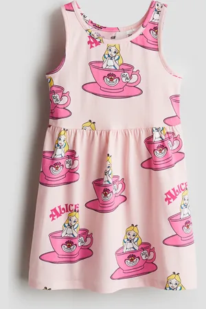 H&M Bedrucktes Baumwollkleid - Pink