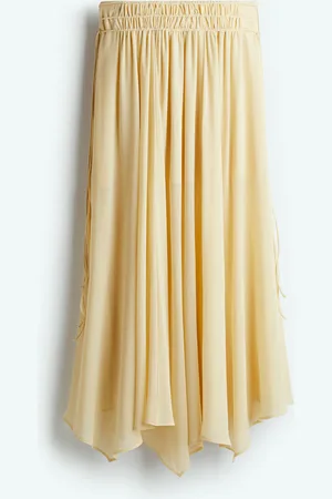 H&M Tellerrock aus Chiffon - Gelb