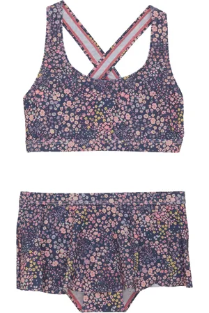 H&M Bikini W. Frills & Skirt - Blau
