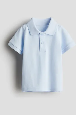 H&M Poloshirt aus Baumwollpikee - Blau