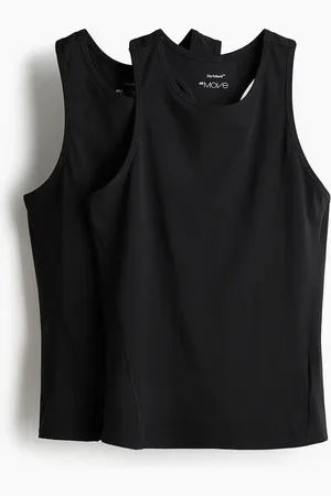 H&M 2er-Pack Sport-Tanktops mit DryMove™ - Schwarz