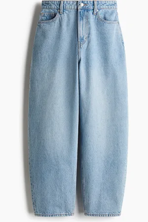 H&M Barrel High Jeans - Blau
