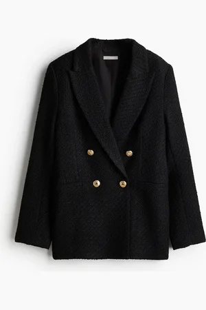 H&M Blazer aus Strukturstoff - Schwarz