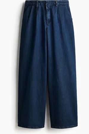 H&M 90s Pleated Trouser Jeans - Blau