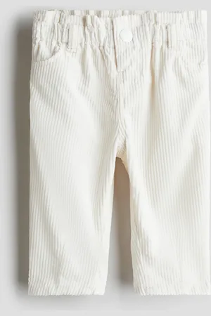 H&M Hose aus Baumwollcord - Weiß