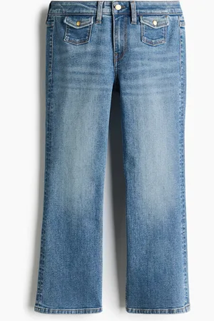 H&M Flared Low Ankle Jeans - Blau