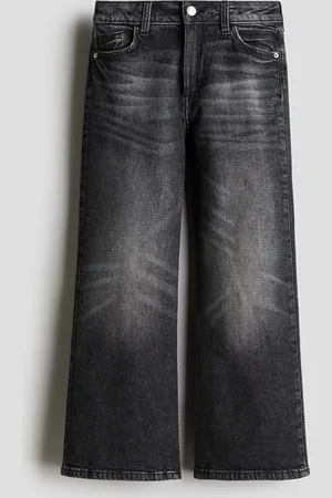 H&M Baggy Fit Bootcut Leg Jeans - Schwarz