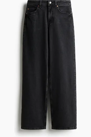 H&M Wide High Jeans - Grau