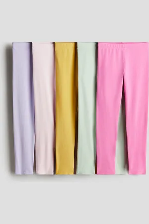 H&M 5er-Pack Jerseyleggings - Pink