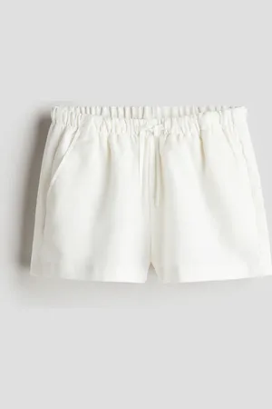 H&M Schlupfshorts aus Leinenmix - Weiß