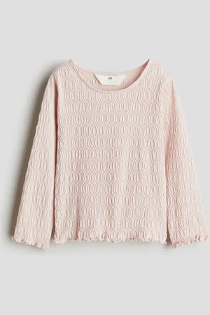 H&M Gesmoktes Jerseyshirt - Orange