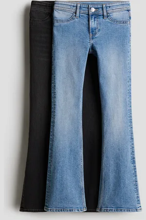 H&M 2er-Pack Flared Leg Low Jeans - Blau