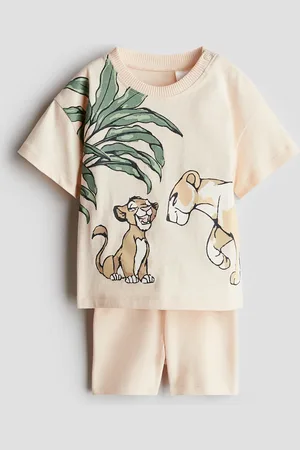 H&M 2-teiliges Baumwollset mit Print - Orange