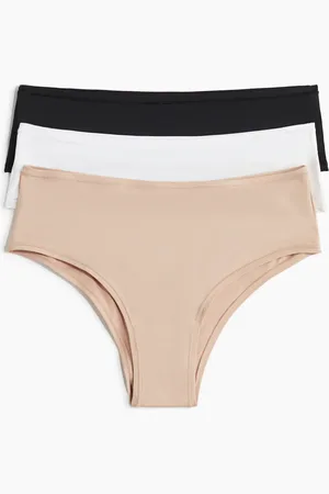 H&M 3er-Pack Hipster aus Mikrofaser - Beige