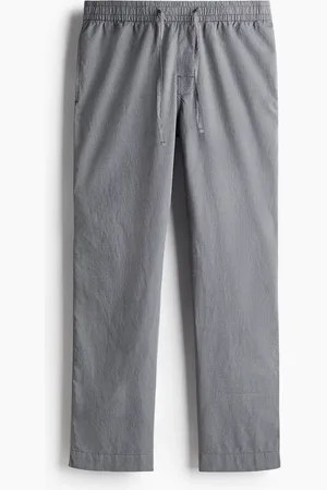 H&M Popelinehose in Relaxed Fit - Grau