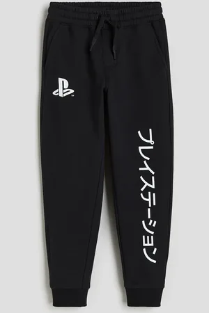 H&M Bedruckte Joggpants - Schwarz