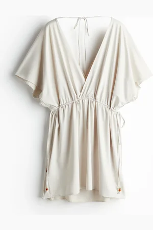 H&M Strandkleid mit V-Ausschnitt - Beige