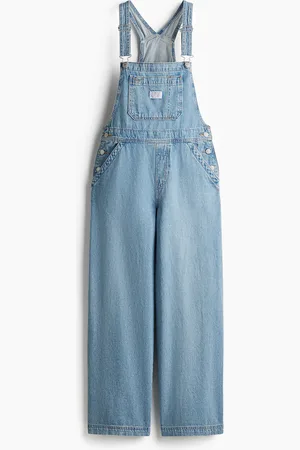 H&M Xl Overall Invested Indigo - Blau