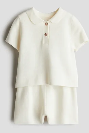 H&M 2-teiliges Feinstrickset - Weiß