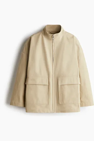 H&M Oversized Canvasjacke - Beige