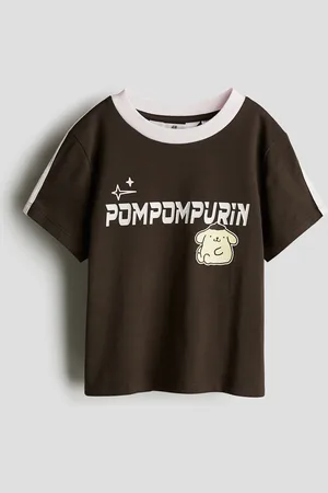 H&M T-Shirt mit Print - Braun