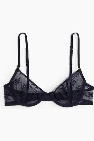 H&M Unwattierter Bügel-BH aus Spitze - Blau
